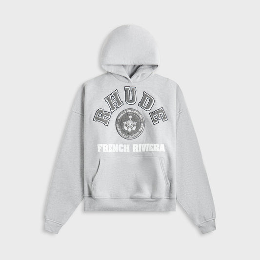 Men Kith Rhude French Riviera Patch Hoodie - Heather Gray