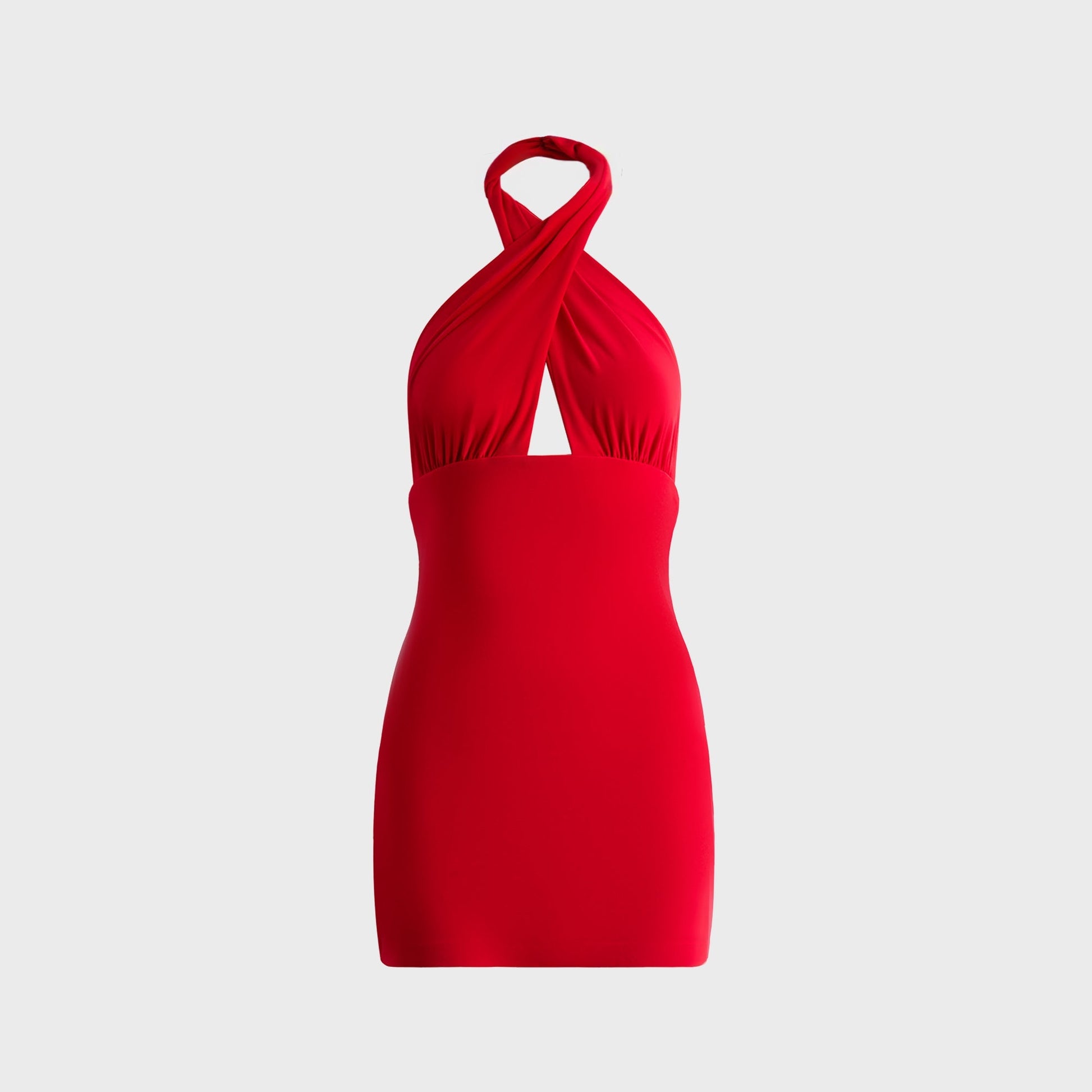 Women Kith Norma Kamali Cross Halter Pickleball Dress - Tiger Red