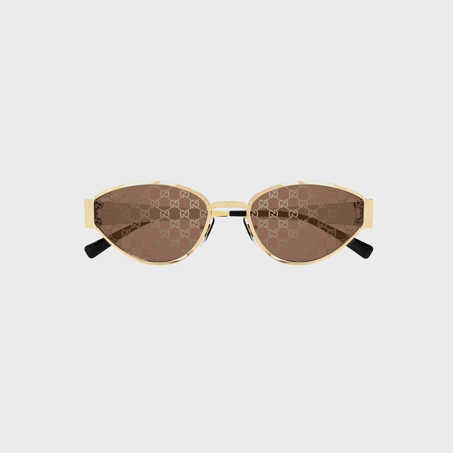 Women Kith Gucci GG All-Over Logo Metal Frames 53S - Gold