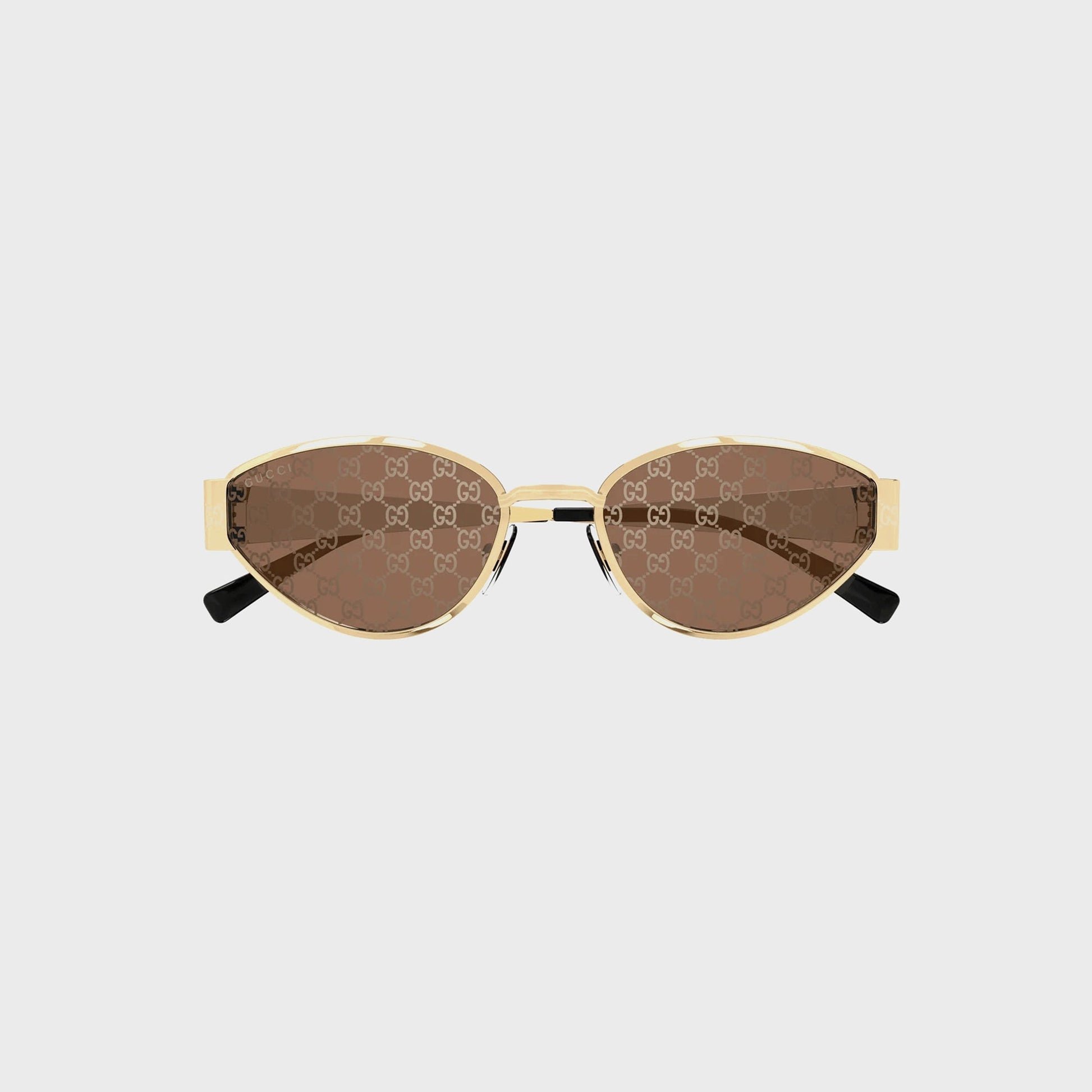 Women Kith Gucci GG All-Over Logo Metal Frames 53S - Gold