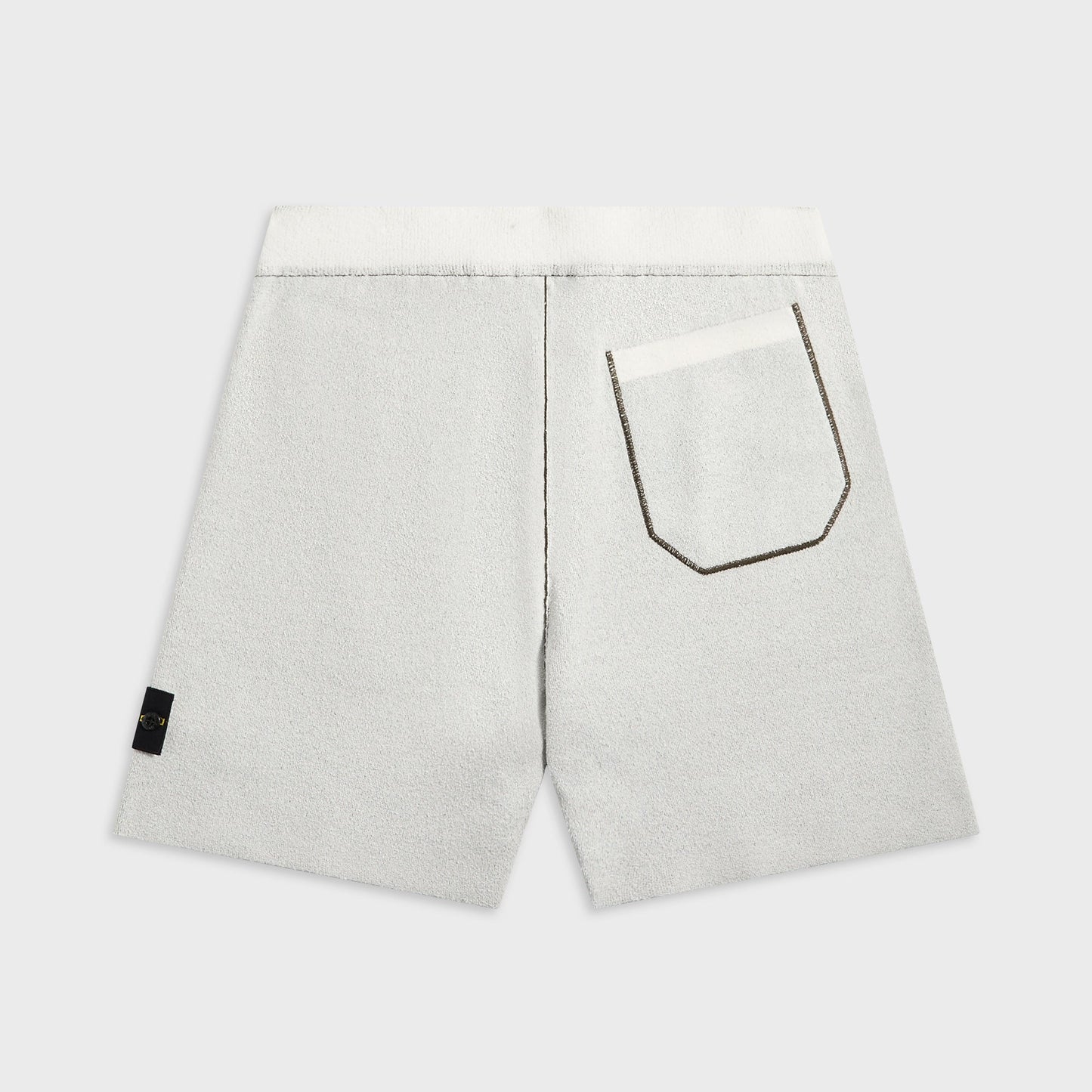 Men Kith Stone Island Double Face Bi-Color Cotton Nylon Shorts - Ivory