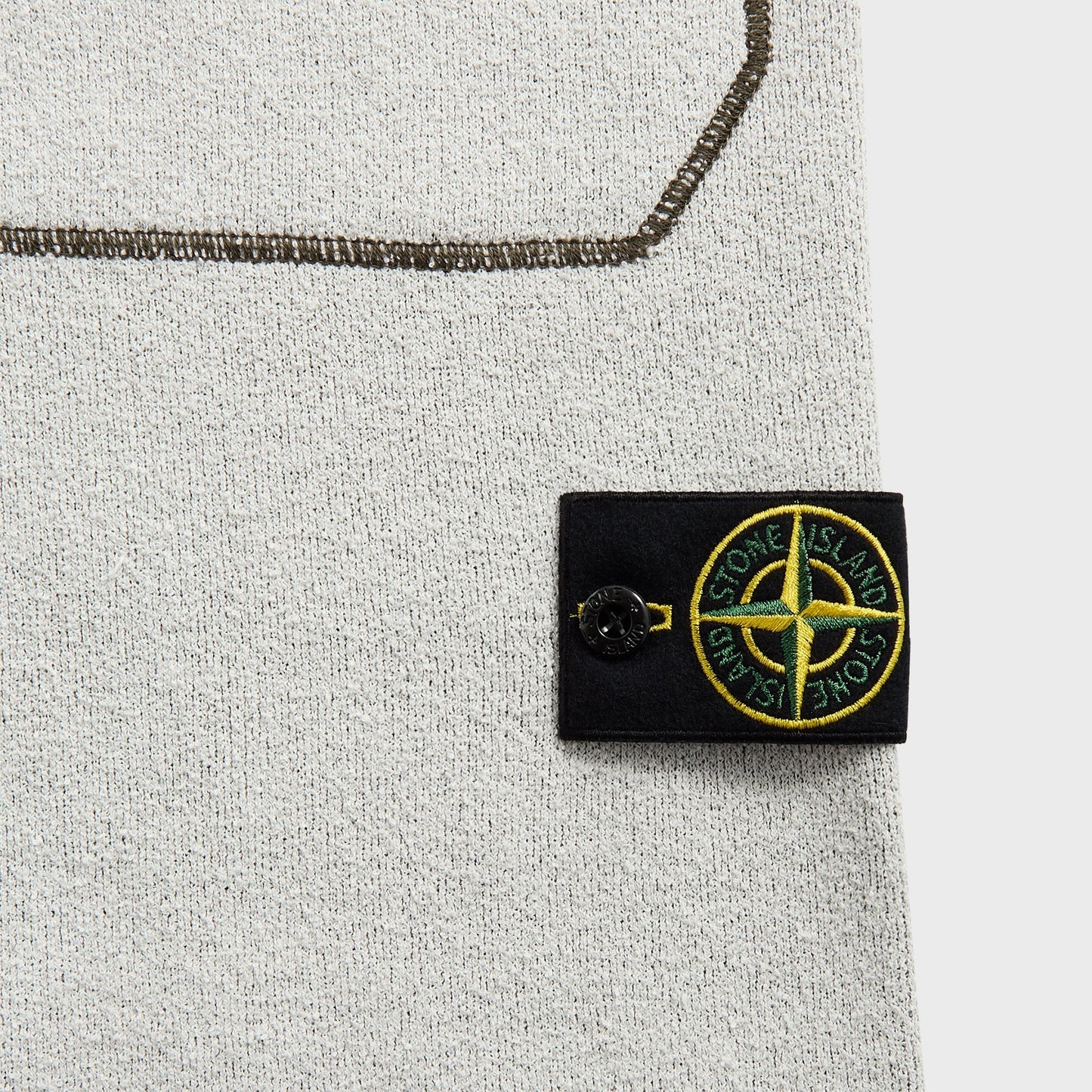 Men Kith Stone Island Double Face Bi-Color Cotton Nylon Shorts - Ivory