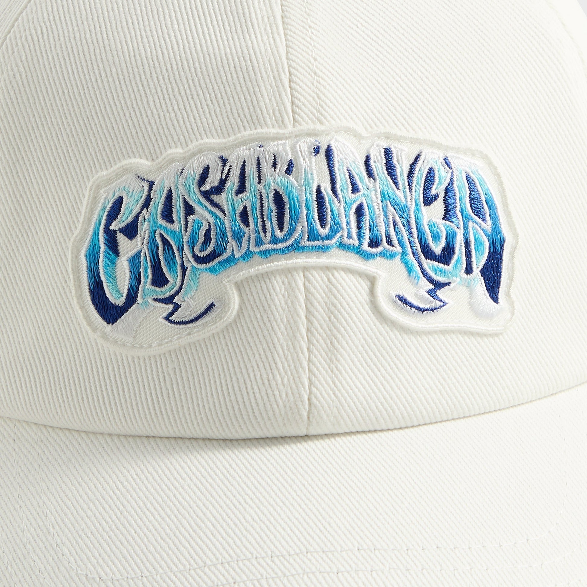 Men Kith Casablanca Blue Gradient Fade Logo Patch Cap - White