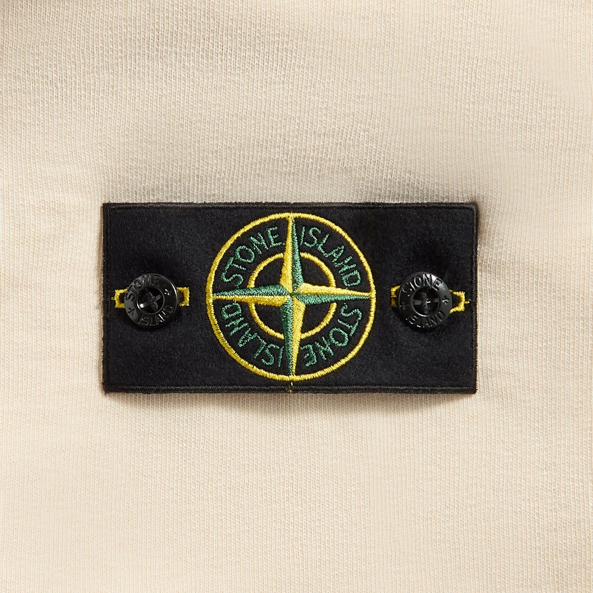 Men Kith Stone Island Malfile Fleece Garment Dyed Old Effect Zip Hoodie - Biege