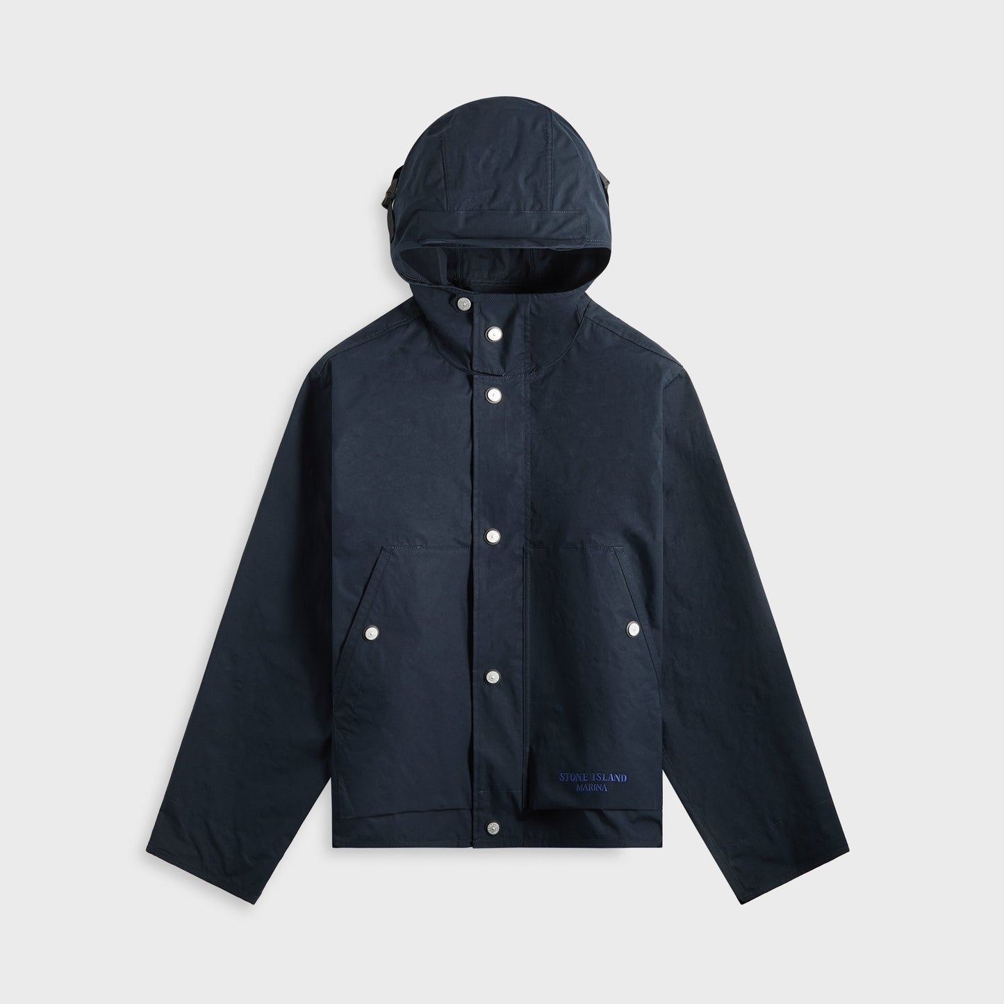 Men Kith Stone Island Aluminum Tela Marina Short Parka - Navy Blue