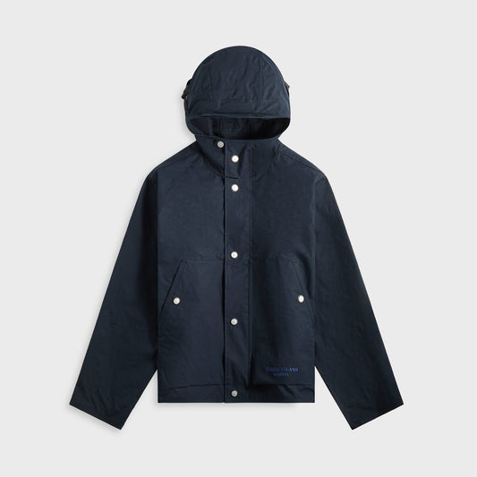 Men Kith Stone Island Aluminum Tela Marina Short Parka - Navy Blue