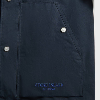 Men Kith Stone Island Aluminum Tela Marina Short Parka - Navy Blue