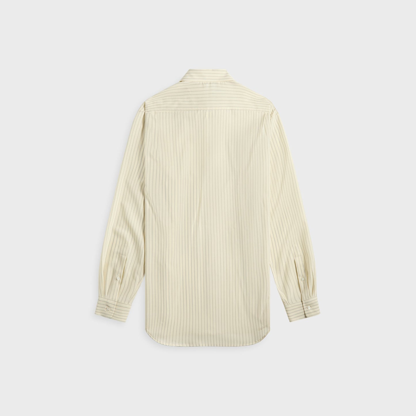 Men Kith Auralee Super Fine Wool Stripe Shirt - Ivory Stripe