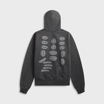 Men Kith Daily Paper Senses Hoodie - Washed Black