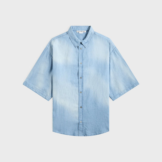 Men Kith Acne Studios Short Sleeve Shirt - Mid Blue