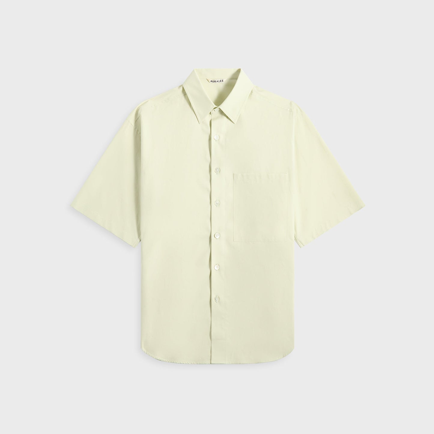 Men Kith Auralee Washed Finx Twill Big Half Sleeved Shirt - Light Green