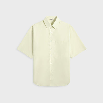 Men Kith Auralee Washed Finx Twill Big Half Sleeved Shirt - Light Green