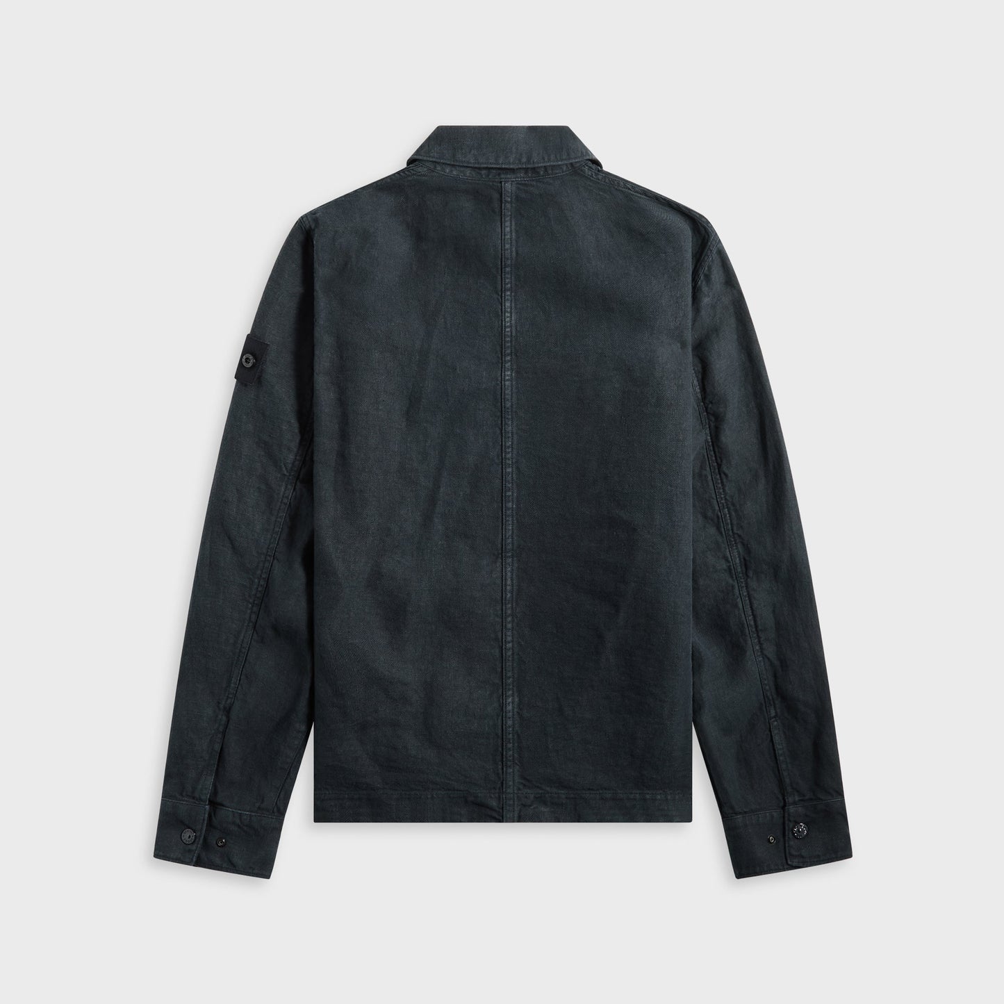 Men Kith Stone Island Diagonal Linen Garment Dyed Ghost Piece - Navy Blue