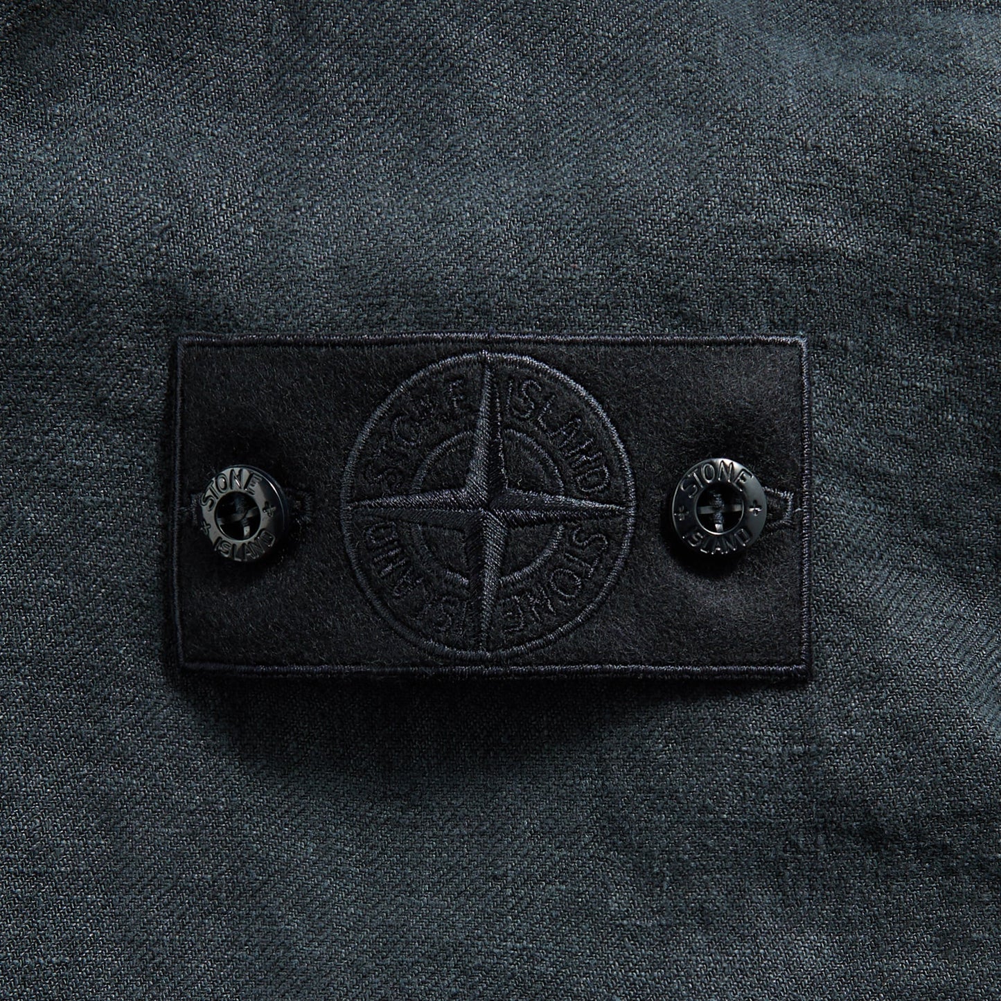 Men Kith Stone Island Diagonal Linen Garment Dyed Ghost Piece - Navy Blue