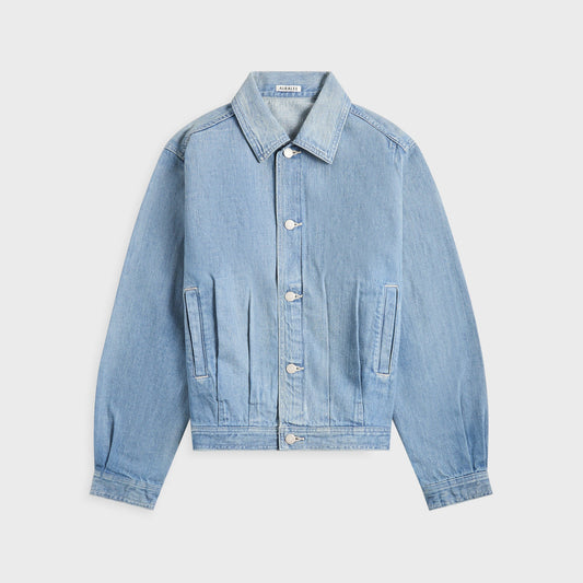 Men Kith Auralee Selvedge Faded Light Denim Blouson - Light Indigo