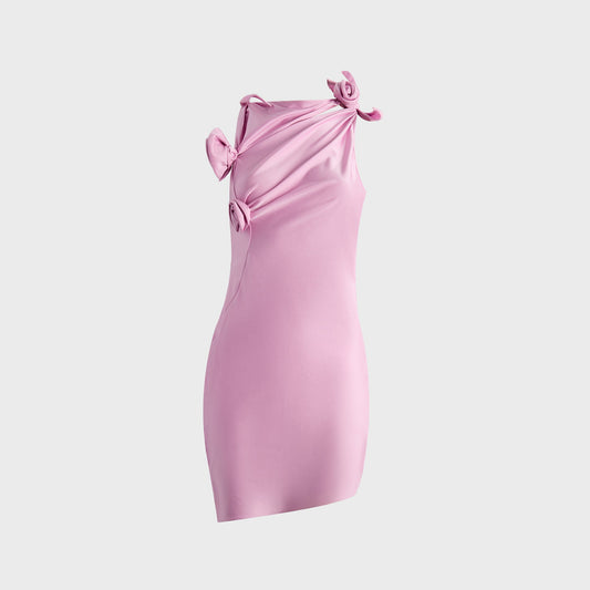 Women Kith Coperni Asymmetric Flower Mini Dress - Pink