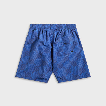 Men Kith Daily Paper Dotted Monogram Swimshorts - True Blue