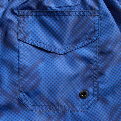 Men Kith Daily Paper Dotted Monogram Swimshorts - True Blue