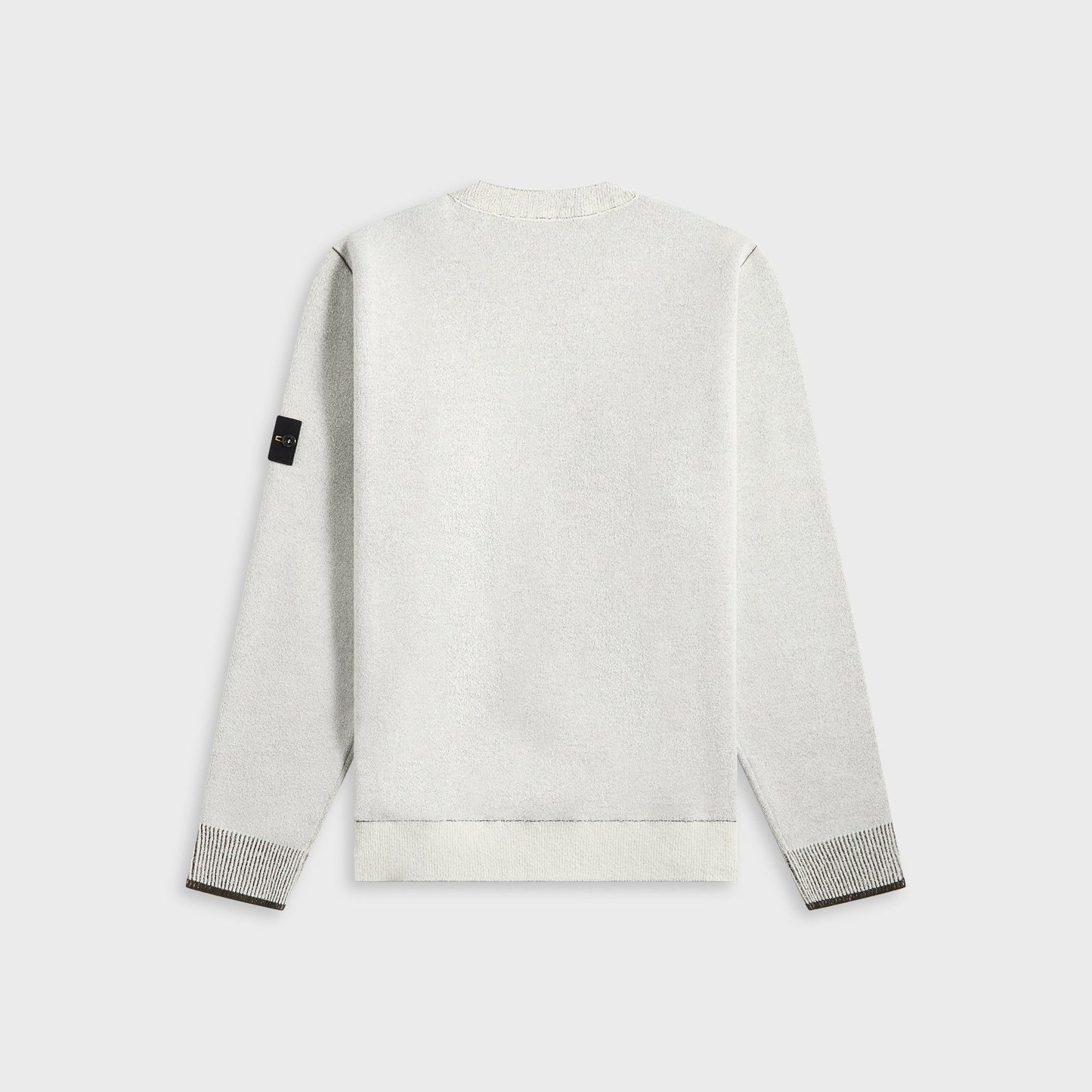 Men Kith Stone Island Double Face Bi-Color Cotton Nylon Crewneck - Ivory