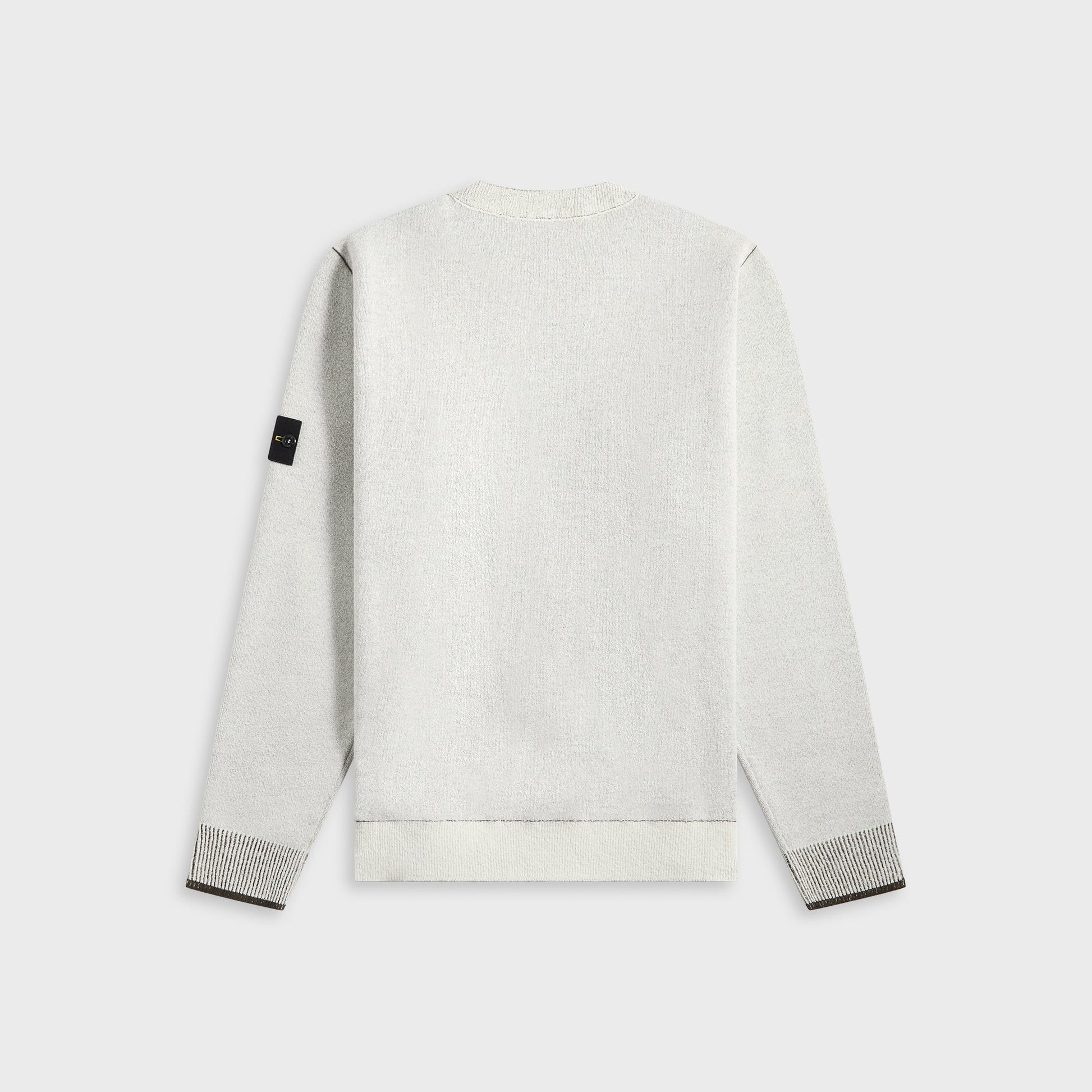Men Kith Stone Island Double Face Bi-Color Cotton Nylon Crewneck - Ivory
