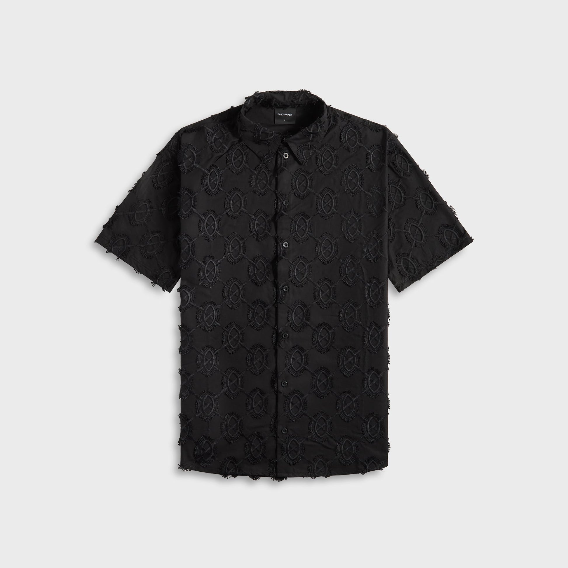 Men Kith Daily Paper Trophy Shield Shirt - Black