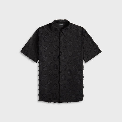 Men Kith Daily Paper Trophy Shield Shirt - Black