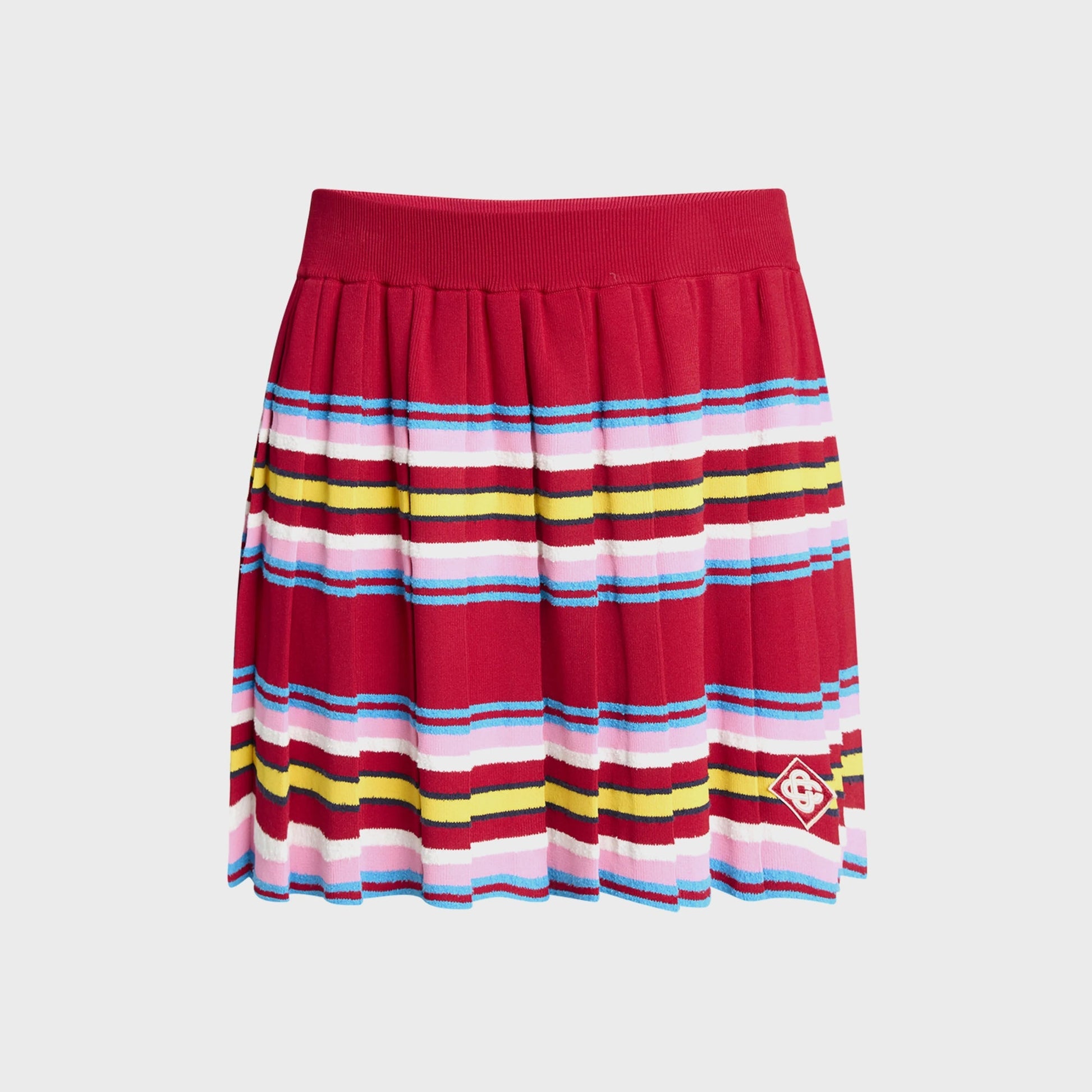 Women Kith Casablanca Striped Polo Pleated Skort - Multi Dark Red