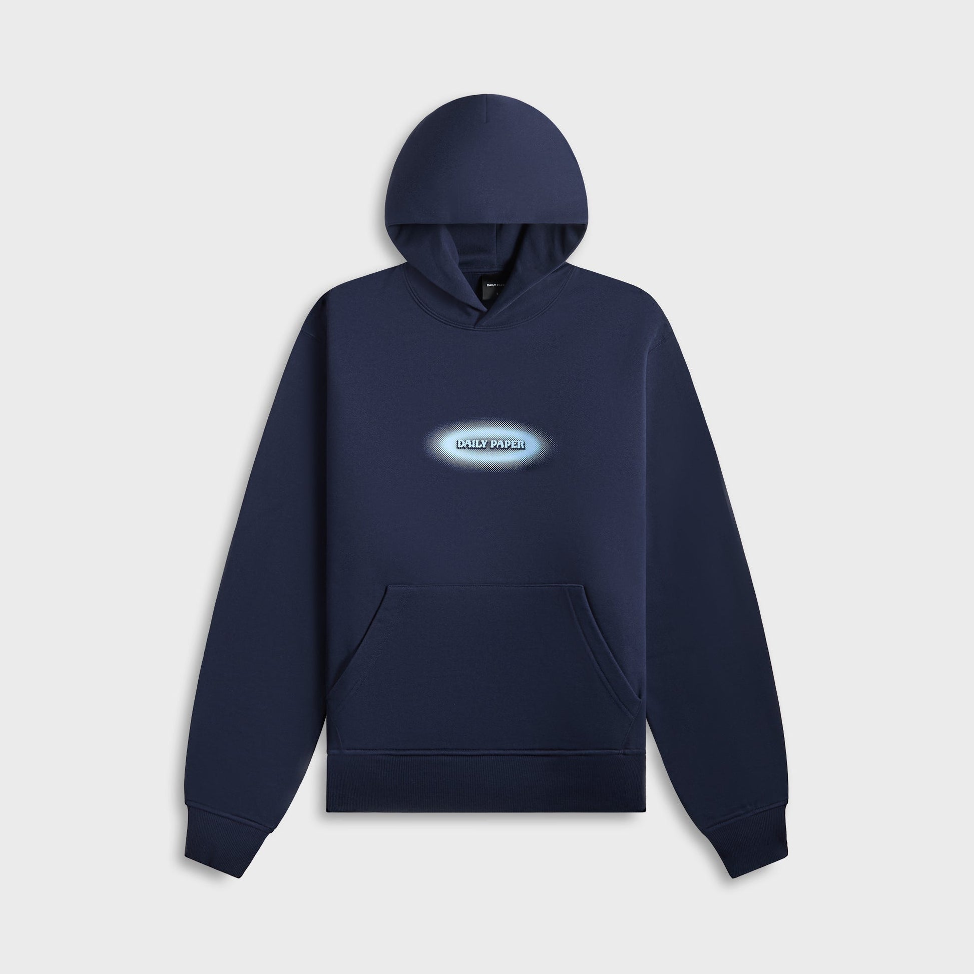 Men Kith Daily Paper Dotted Logo Hoodie - Martime Blue