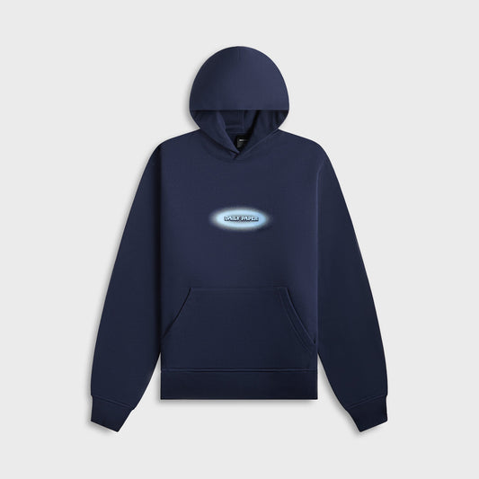Men Kith Daily Paper Dotted Logo Hoodie - Martime Blue