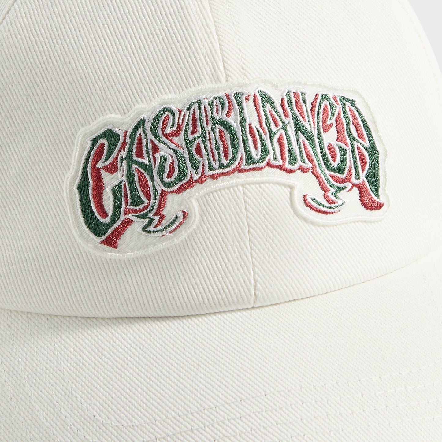Men Kith Casablanca Gothic Green Logo Patch Cap - White