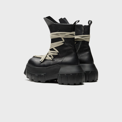 Men Kith Rick Owens Megalaced Mega Tractor Stivali in Pelle - Black