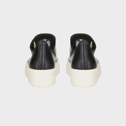 Men|Women Kith Rick Owens Mega Bumper Low Sneaks Scarpe in Pelle - Black / Milk