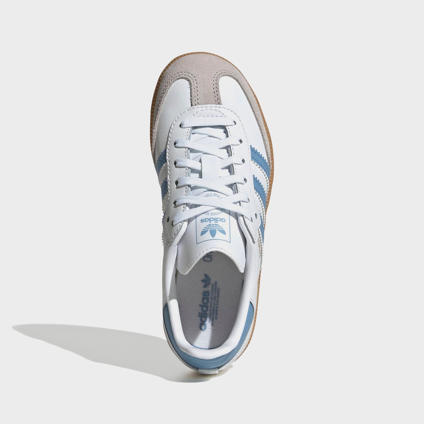 Kids Kith adidas Kids Samba OG - Cloud White / Ash Blue / Gum