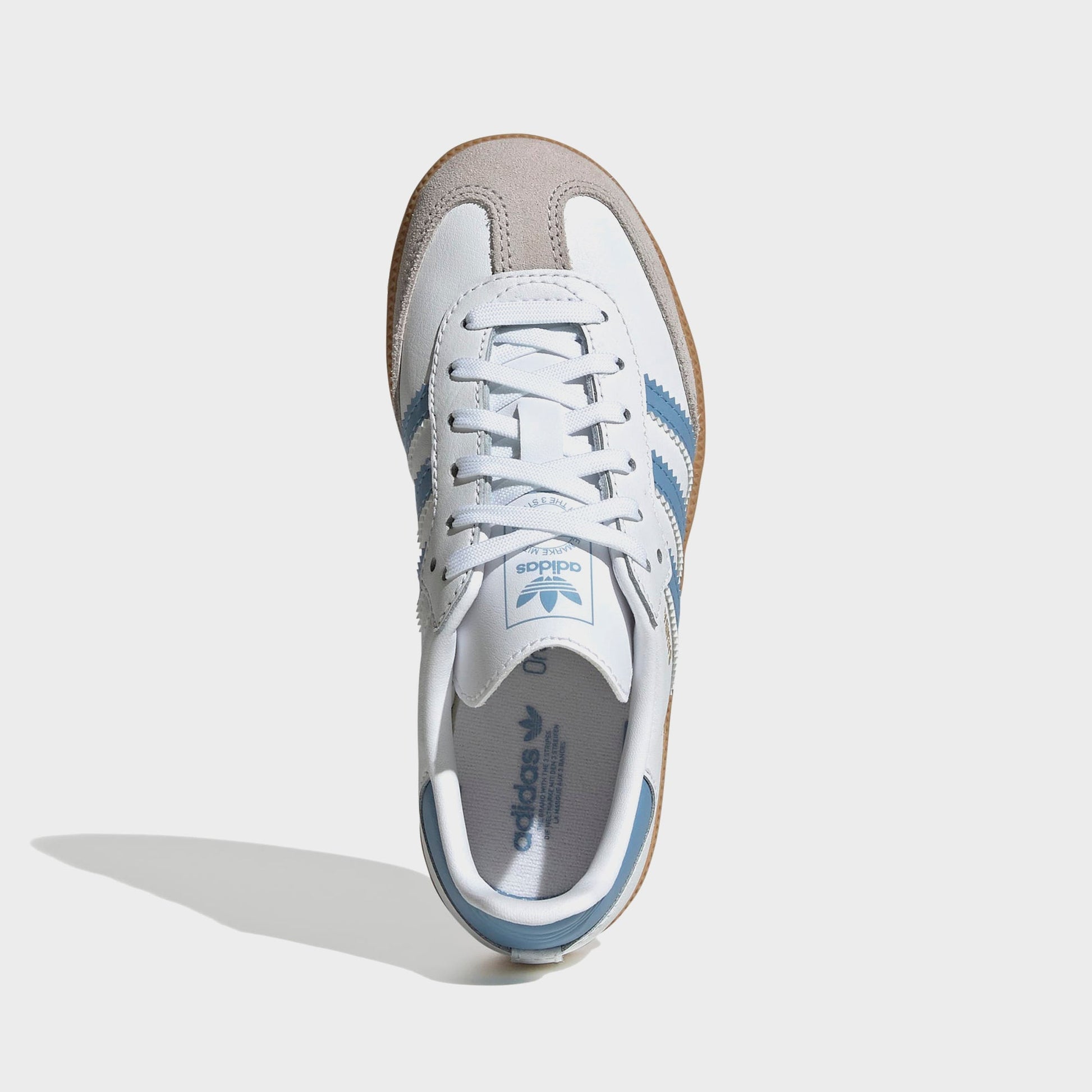 Kids Kith adidas Kids Samba OG - Cloud White / Ash Blue / Gum