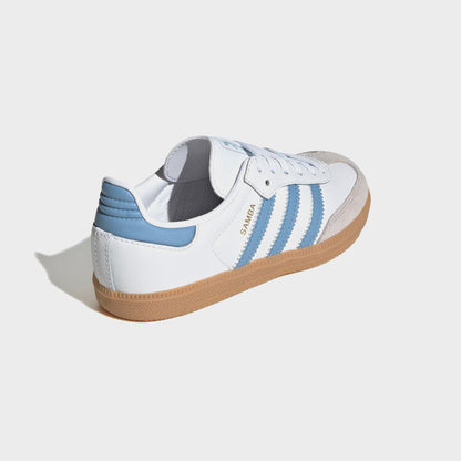 Kids Kith adidas Kids Samba OG - Cloud White / Ash Blue / Gum