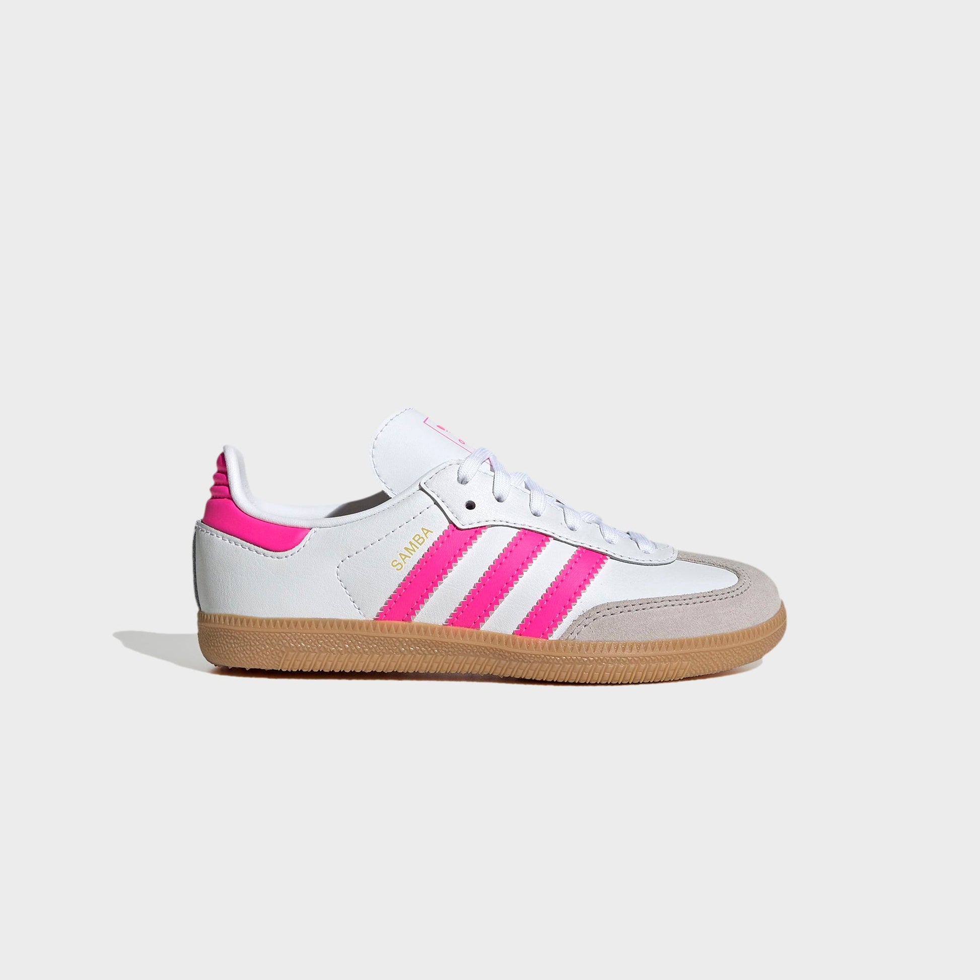 Kids Kith adidas Kids Samba OG - White / Lucid Pink / Gum 3