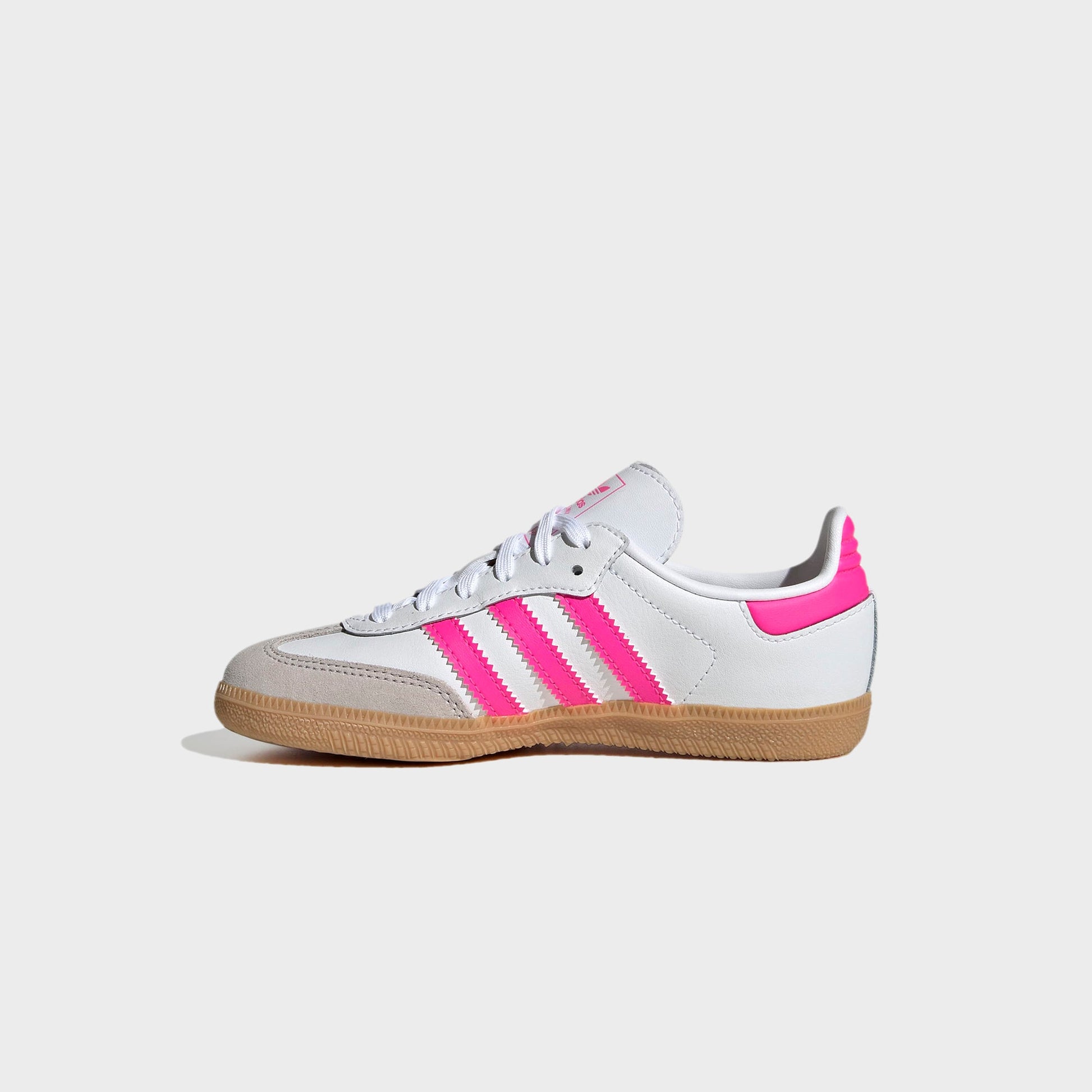 Kids Kith adidas Kids Samba OG - White / Lucid Pink / Gum 3