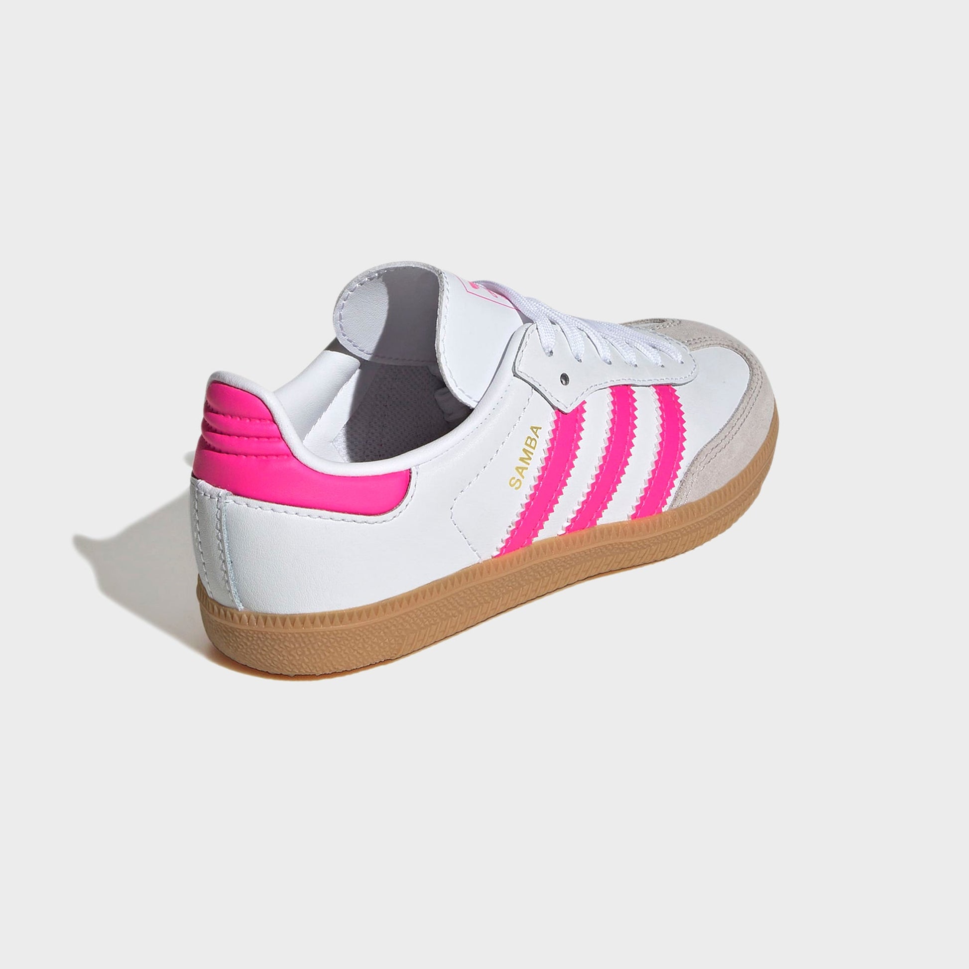 Kids Kith adidas Kids Samba OG - White / Lucid Pink / Gum 3