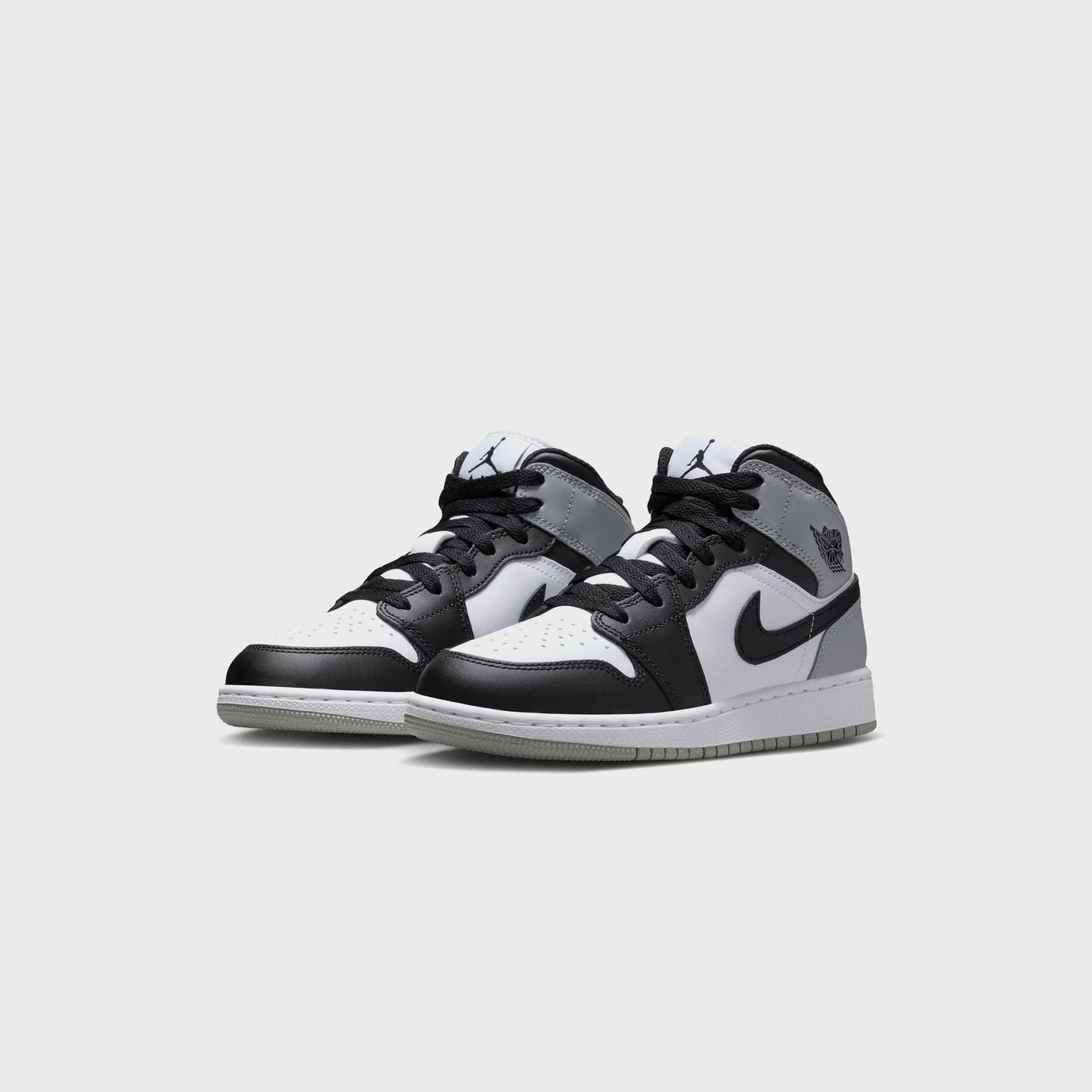 Kids Kith Jordan GS Air Jordan 1 Mid - White / Black / Light Smoke Grey