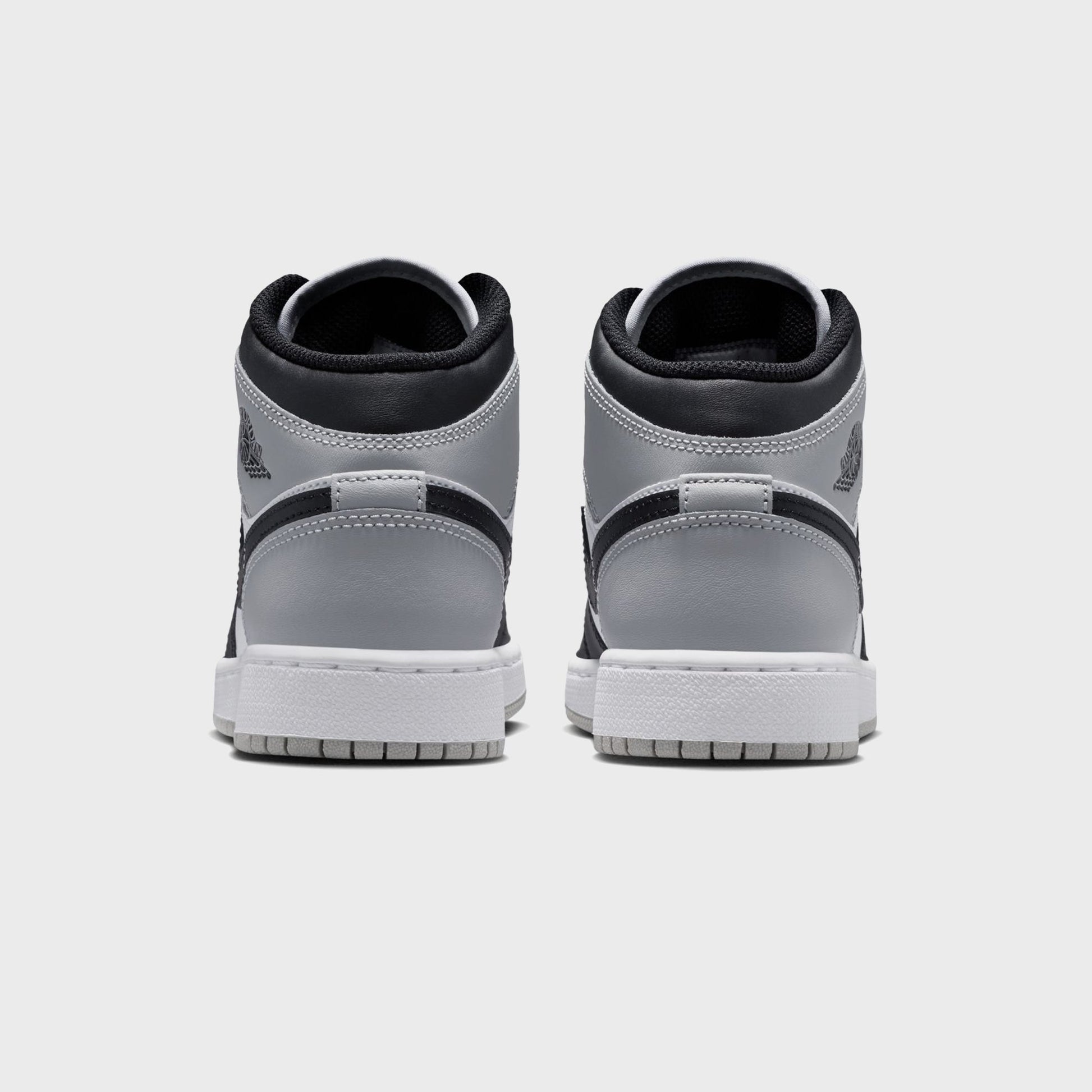 Kids Kith Jordan GS Air Jordan 1 Mid - White / Black / Light Smoke Grey