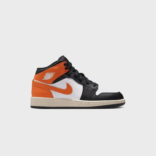 Kids Kith Jordan GS Air Jordan 1 Mid - Starfish / Black / White / Sail