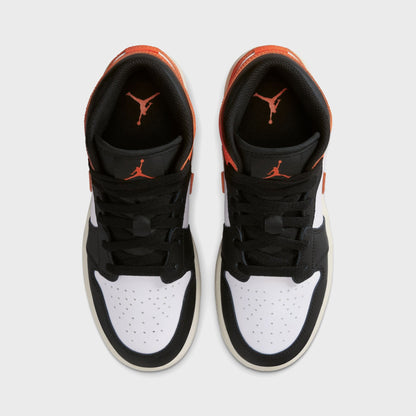 Kids Kith Jordan GS Air Jordan 1 Mid - Starfish / Black / White / Sail