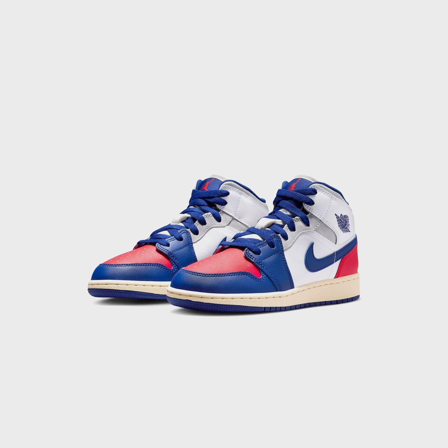 Kids Kith Jordan GS Air Jordan 1 Mid - White / Deep Royal Blue / University