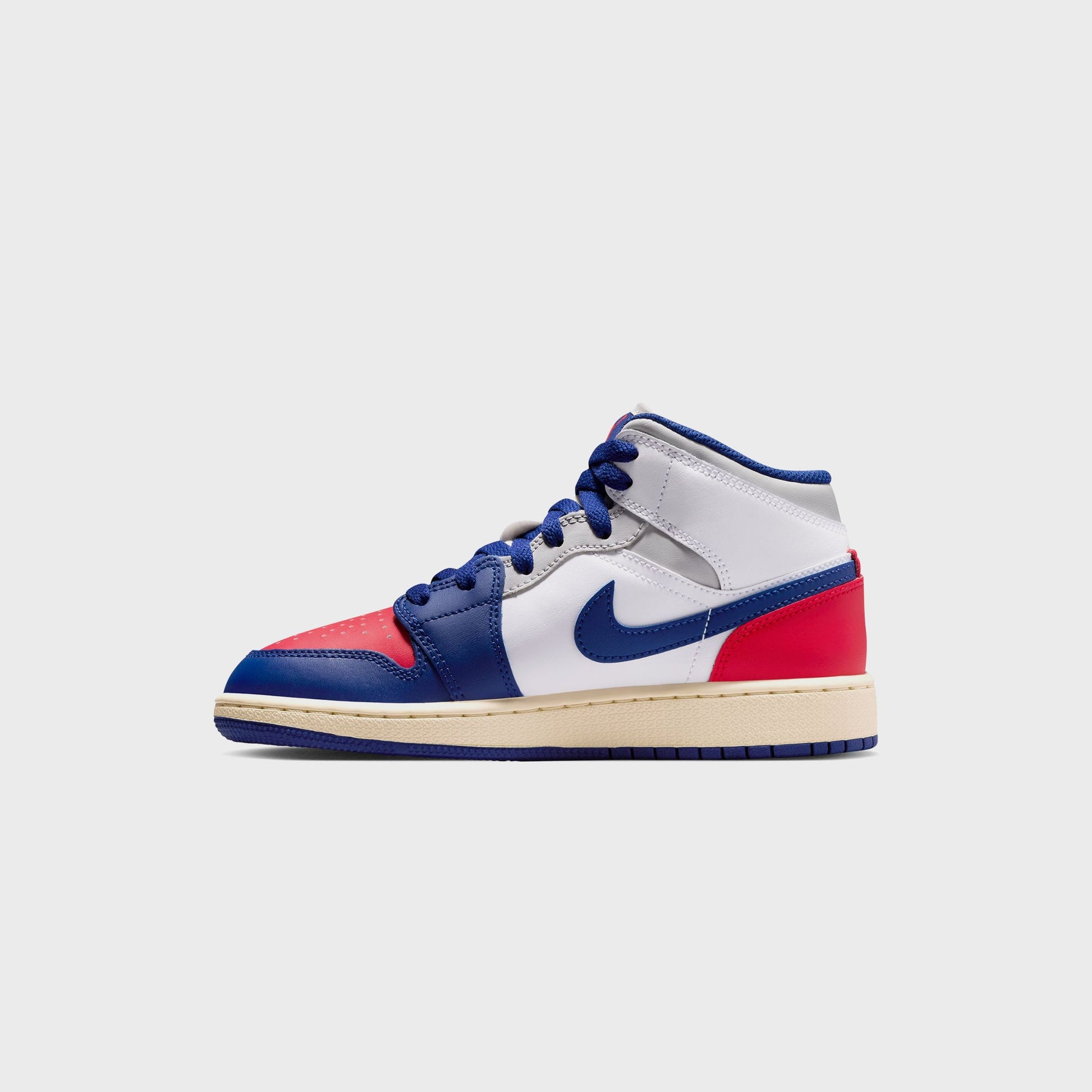 Kids Kith Jordan GS Air Jordan 1 Mid - White / Deep Royal Blue / University
