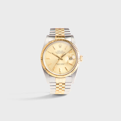 Men Kith Wind Vintage Rolex Two-Tone Datejust 16013 Unpolished