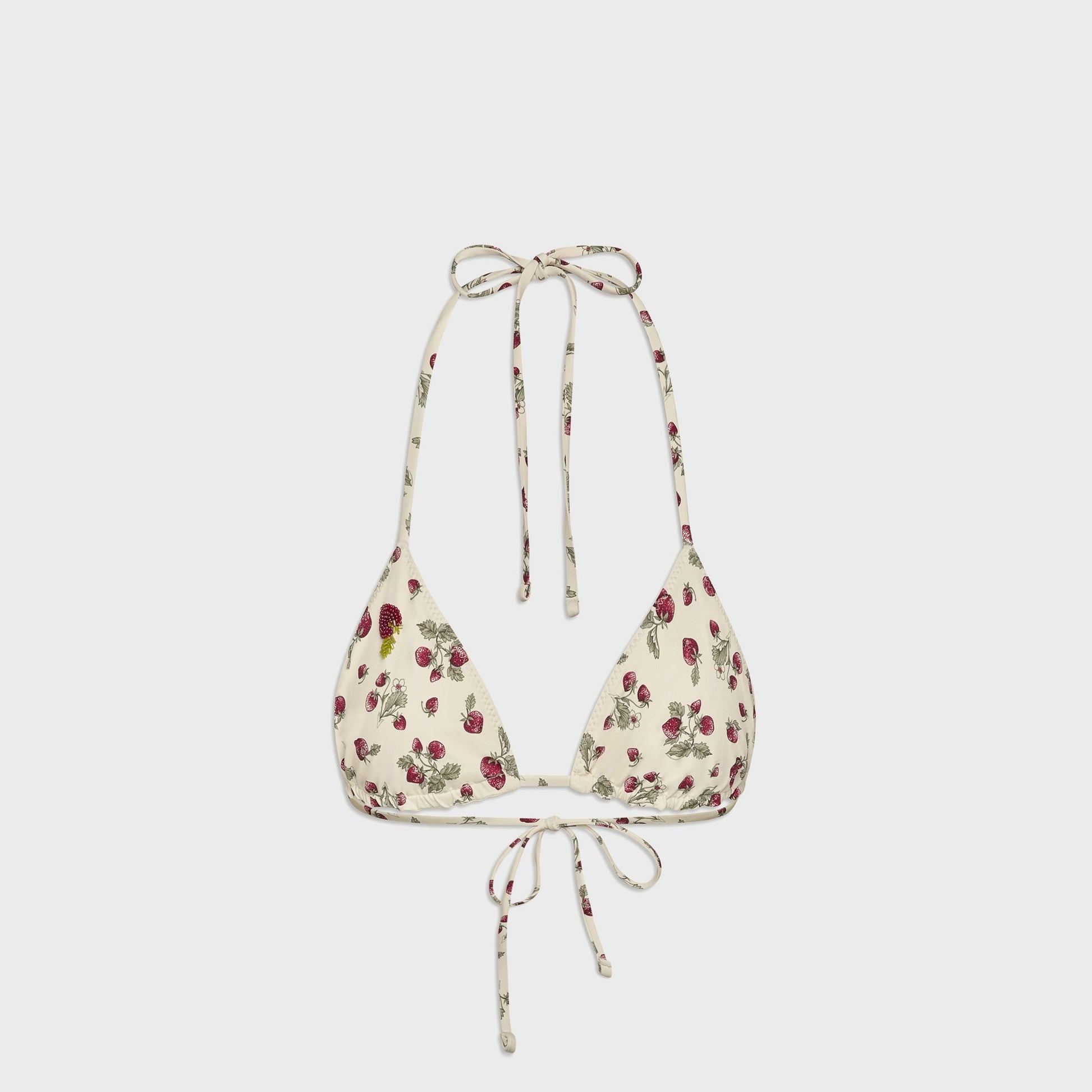Women Kith Frankies Bikinis Nick Beaded Top - Strawberry Field Print