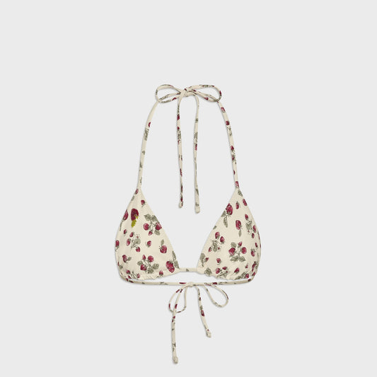 Women Kith Frankies Bikinis Nick Beaded Top - Strawberry Field Print