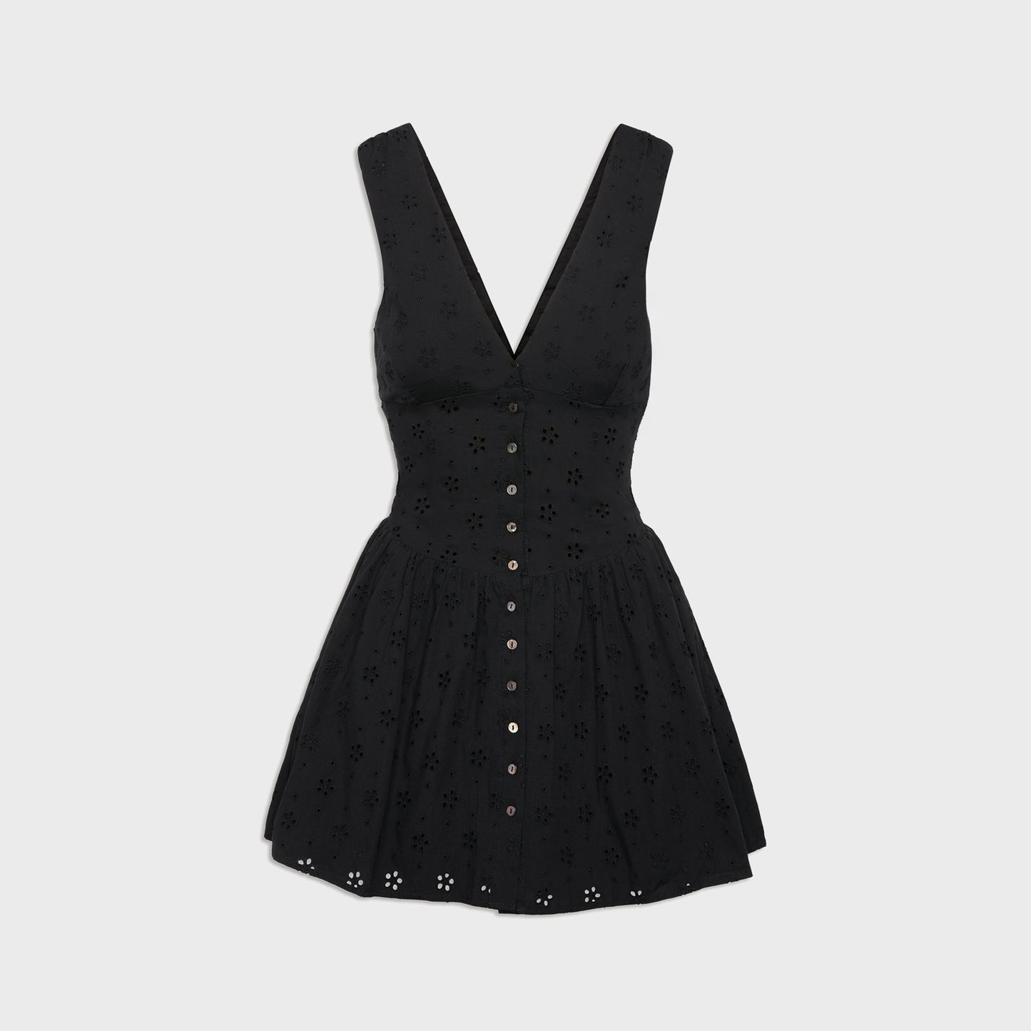 Women Kith Frankies Bikinis Marley Eyelet Mini Dress - Eclipse