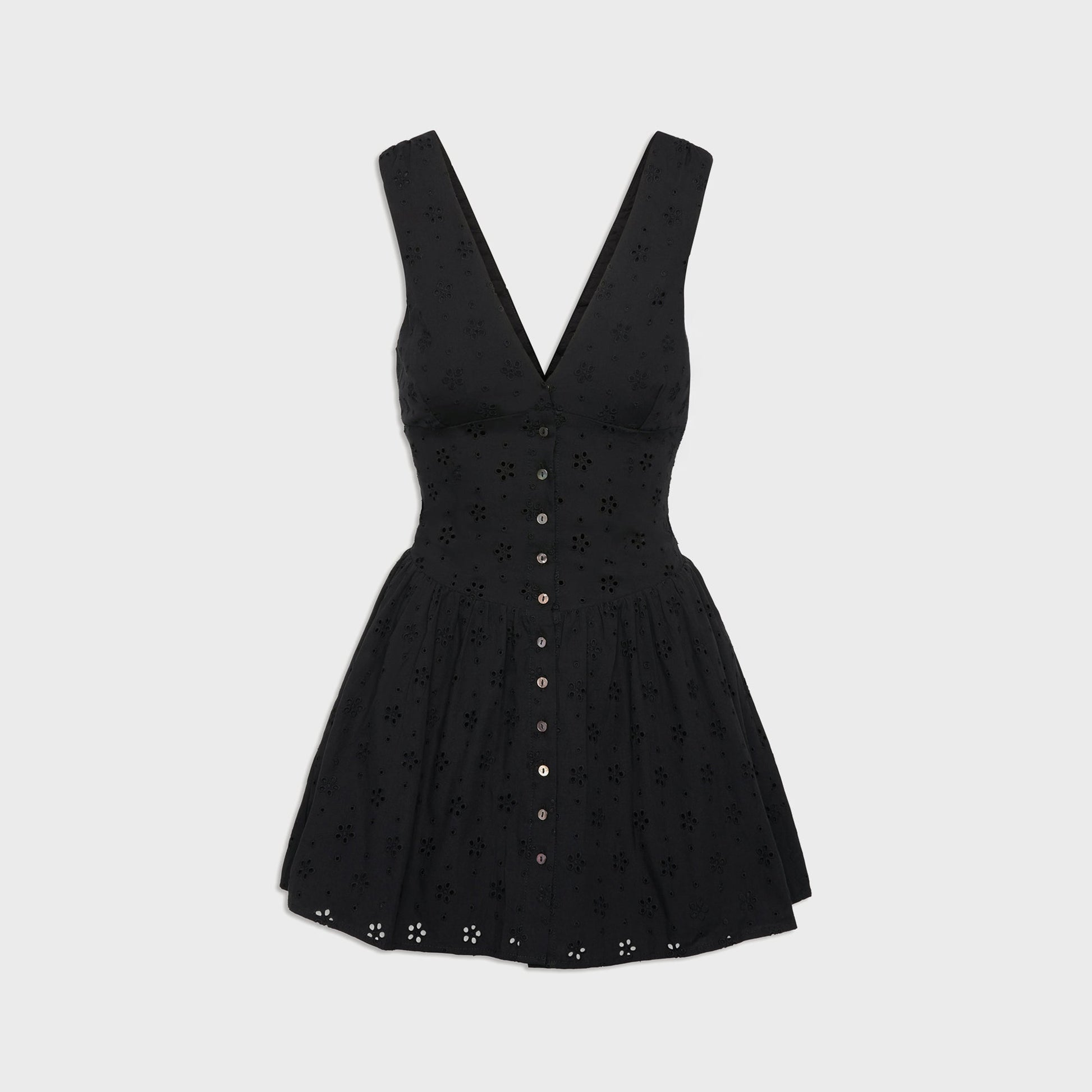 Women Kith Frankies Bikinis Marley Eyelet Mini Dress - Eclipse