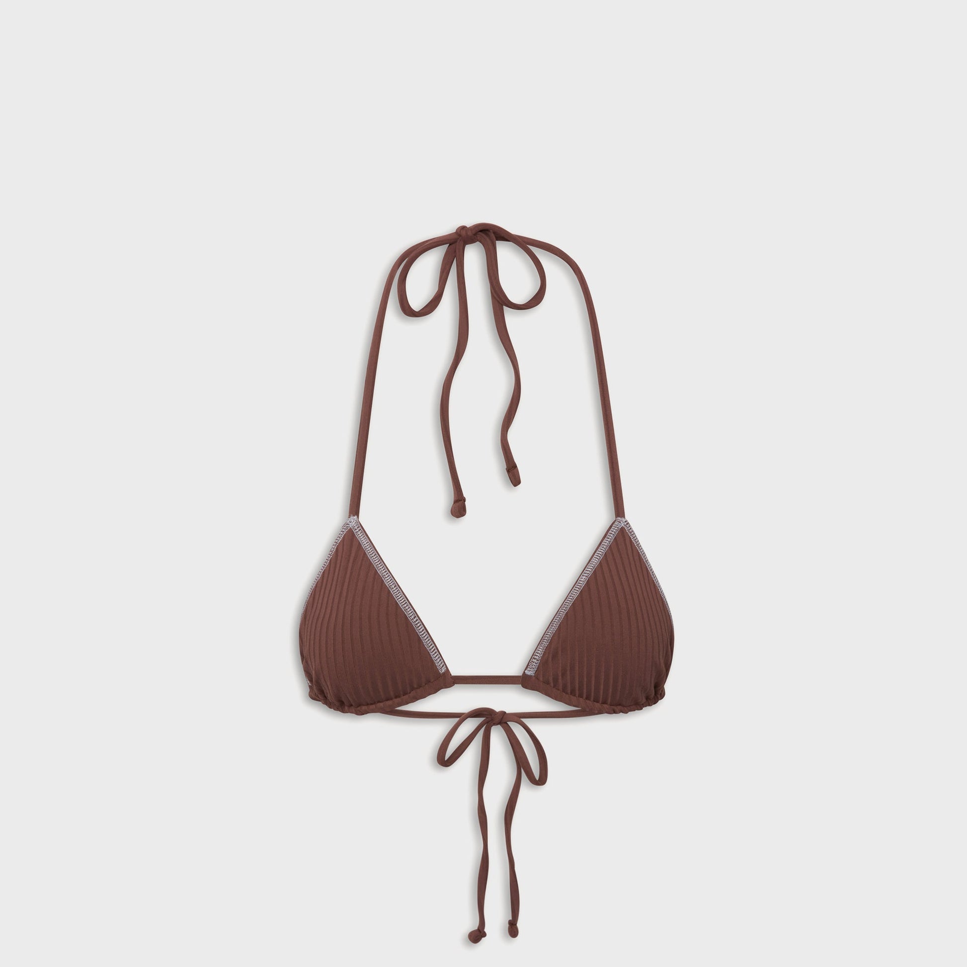 Women Kith Frankies Bikinis Nick Ribbed Top - Brown Sugar